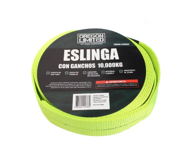 ESLINGA DE REMOLQUE REFORZADA 10MTSX7.5CM